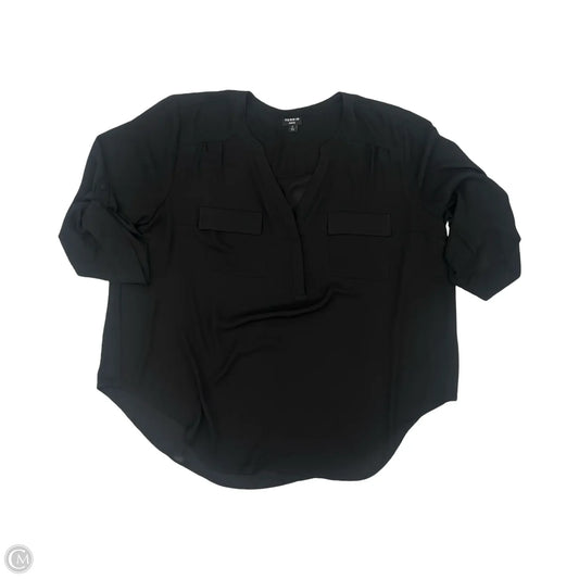 Blouse 3/4 Sleeve By Torrid In Black, Size: 2x