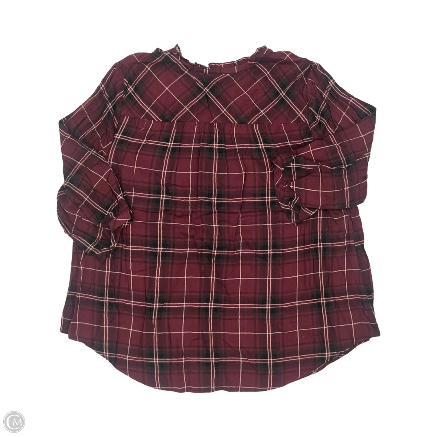 Blouse 3/4 Sleeve By Torrid In Maroon, Size: 3x
