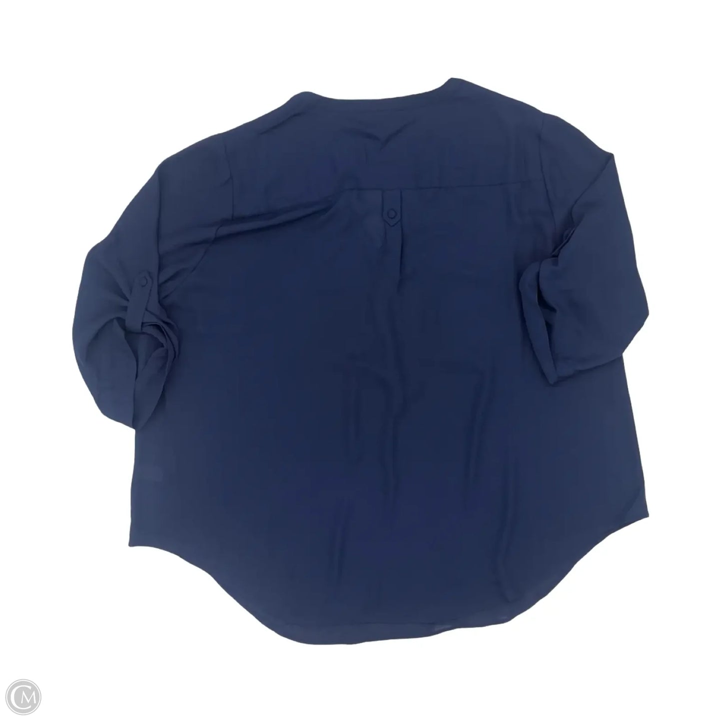Blouse 3/4 Sleeve By Torrid In Navy, Size: 2x