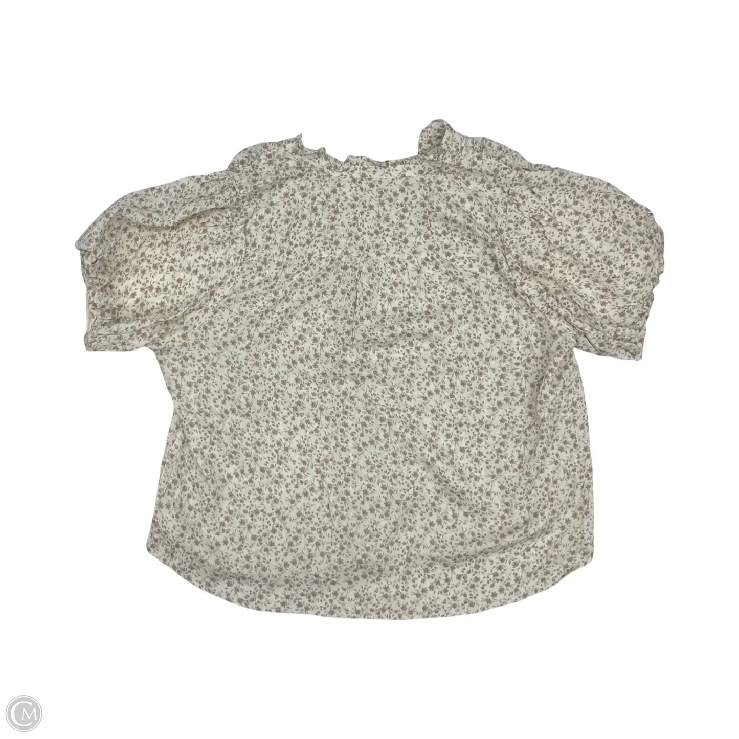 Blouse Short Sleeve By Torrid In Cream, Size: 1x