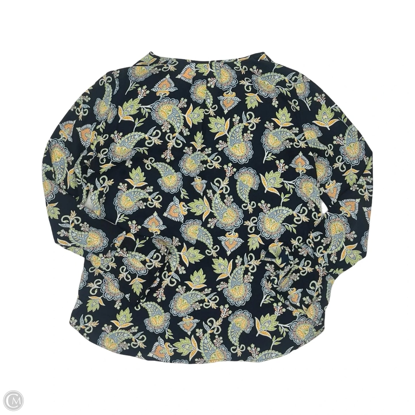 Blouse Long Sleeve By Loft In Navy, Size: S