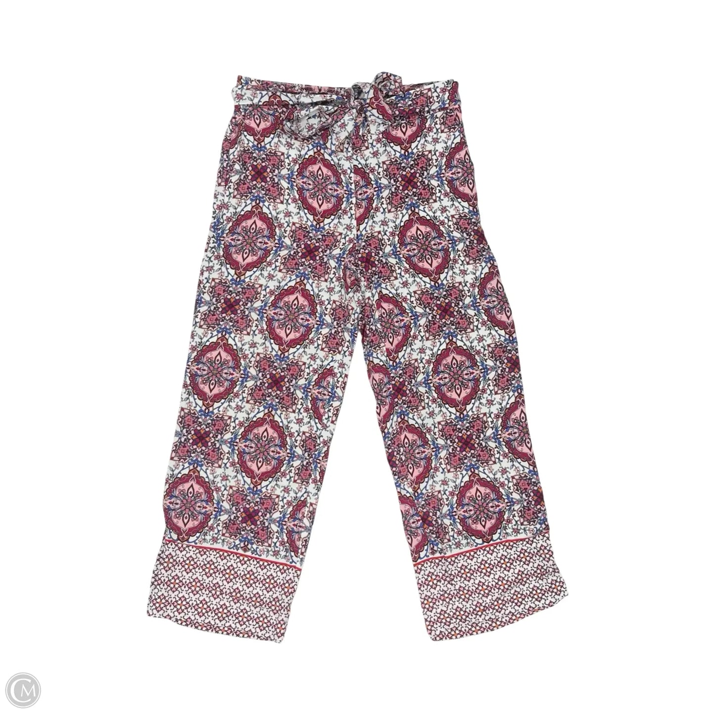Pants Wide Leg By Loft In Pink & White, Size: S
