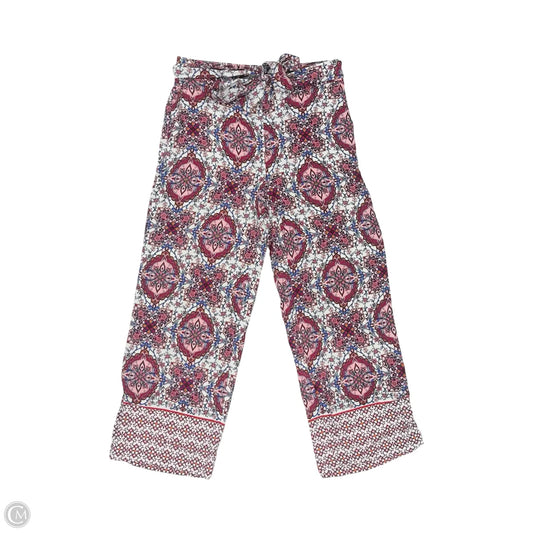 Pants Wide Leg By Loft In Pink & White, Size: S