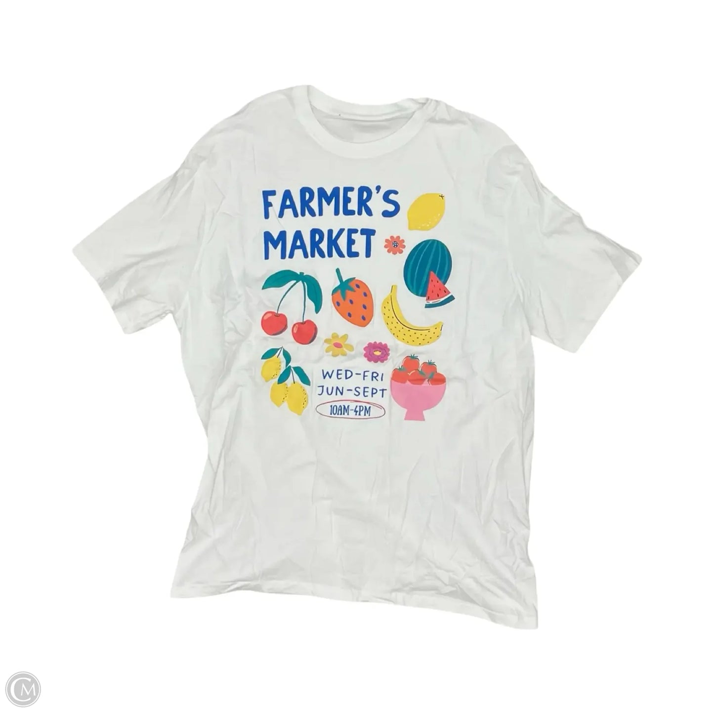 Top Short Sleeve By Clothes Mentor In White, Size: Xxl