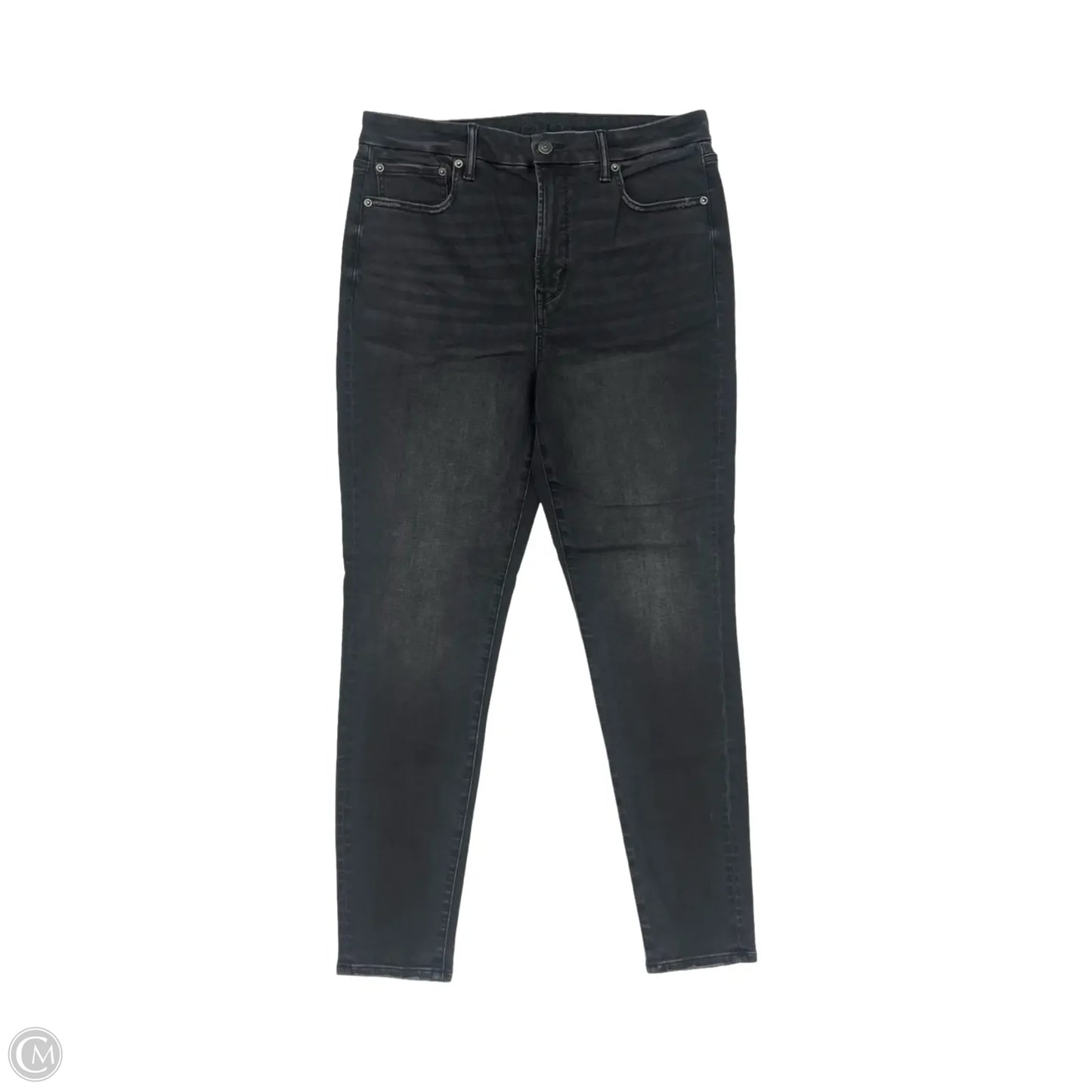Jeans Skinny By American Eagle In Black Denim, Size: 14