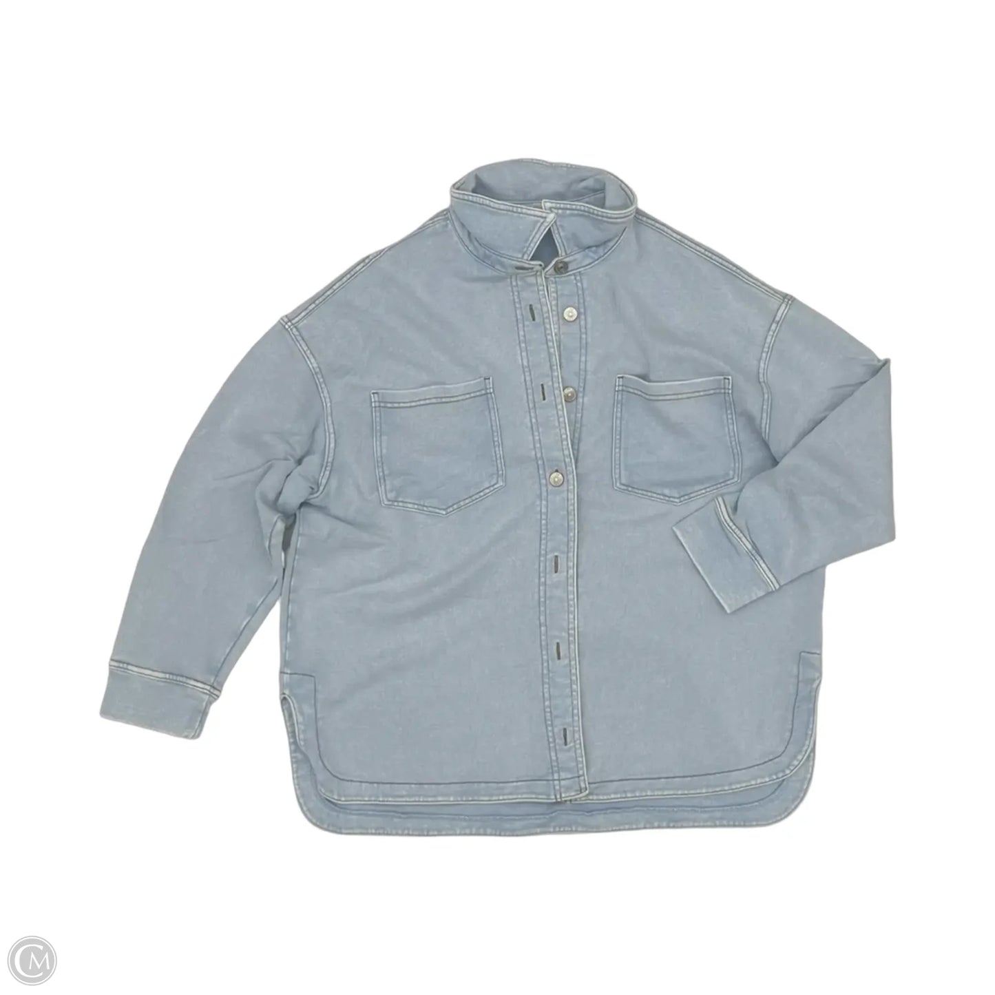 Jacket Shirt By Maurices In Blue, Size: L