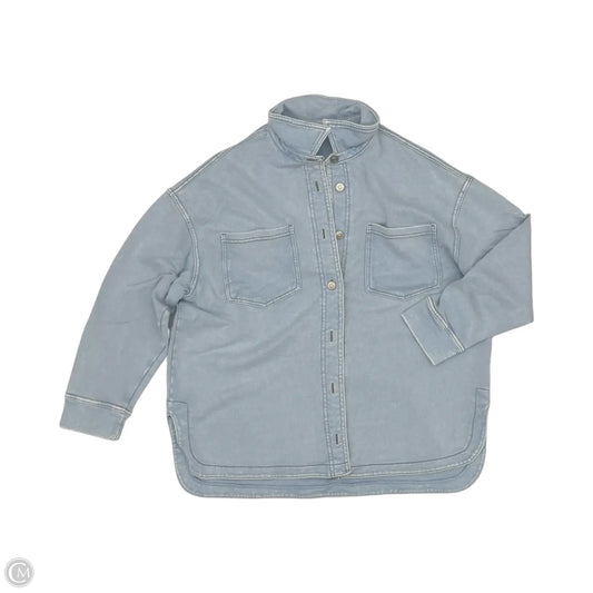 Jacket Shirt By Maurices In Blue, Size: L