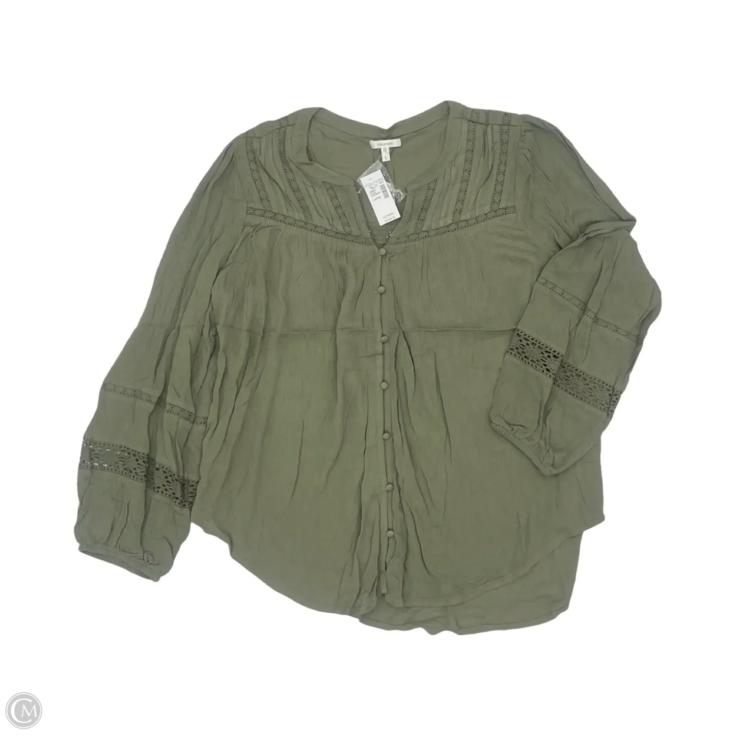 Blouse Long Sleeve By Maurices In Green, Size: L