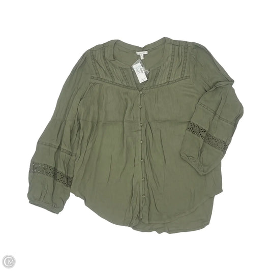 Blouse Long Sleeve By Maurices In Green, Size: L