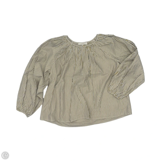 Blouse Long Sleeve By Loft In Gold, Size: M