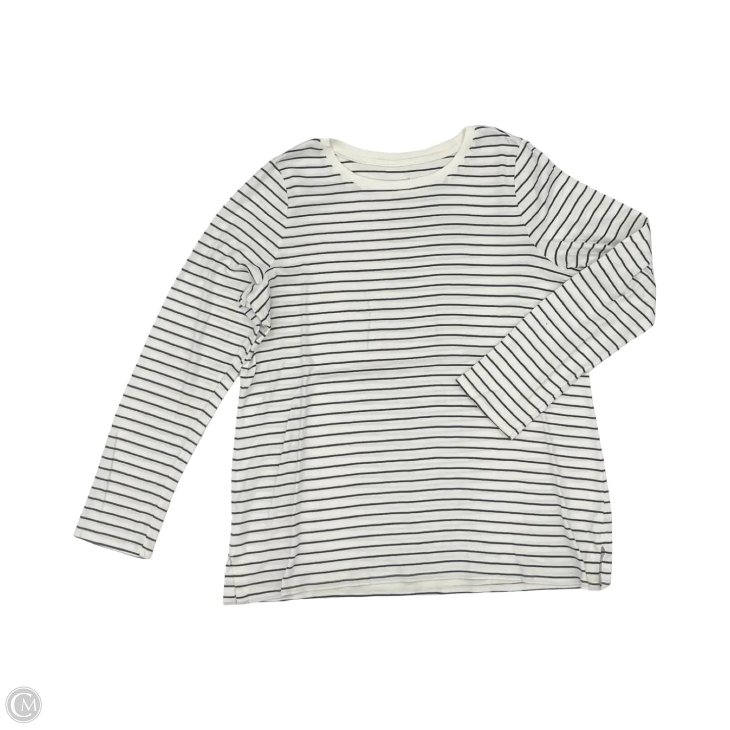 Top Long Sleeve By J. Jill In Black & White, Size: L