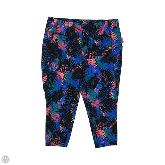Athletic Leggings Capris By Mta Sport In Multi-colored, Size: 1x