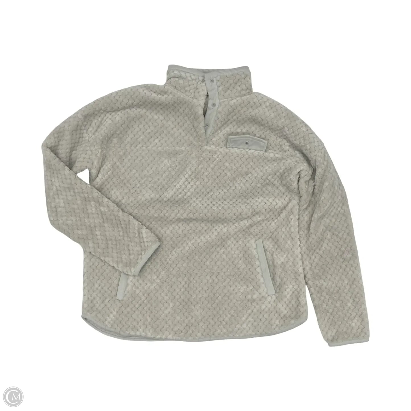 Sweatshirt Collar By Simply Southern In Grey, Size: Xl
