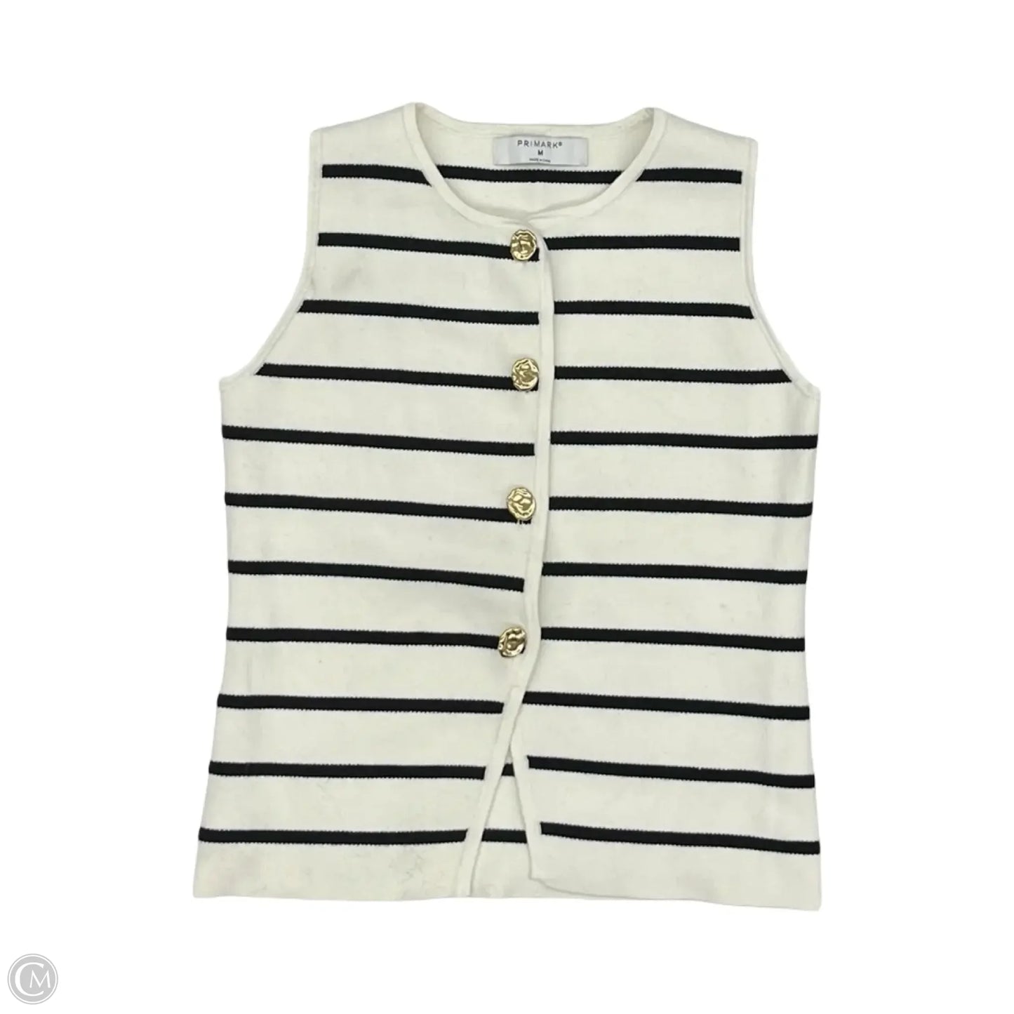 Vest Other By Primark In Black & White, Size: M