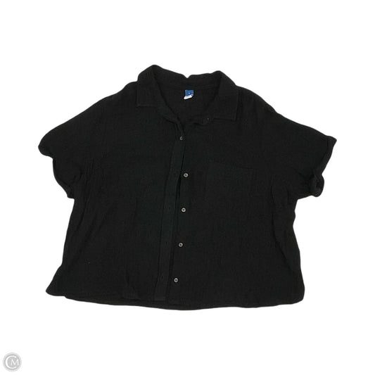 Blouse Short Sleeve By Old Navy In Black, Size: L