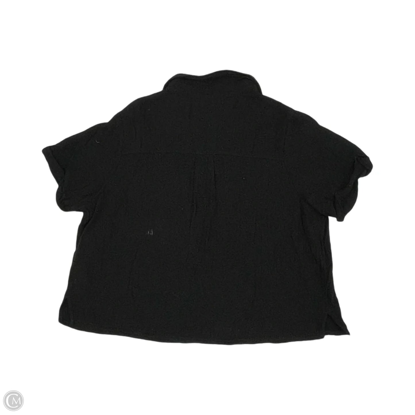 Blouse Short Sleeve By Old Navy In Black, Size: L