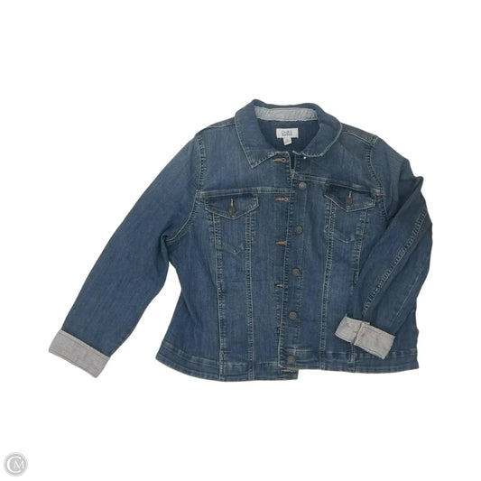 Jacket Denim By Croft And Barrow In Blue Denim, Size: Xl