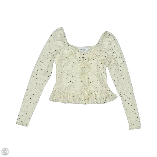 Blouse Long Sleeve By Willow & Root In Black & Cream, Size: S