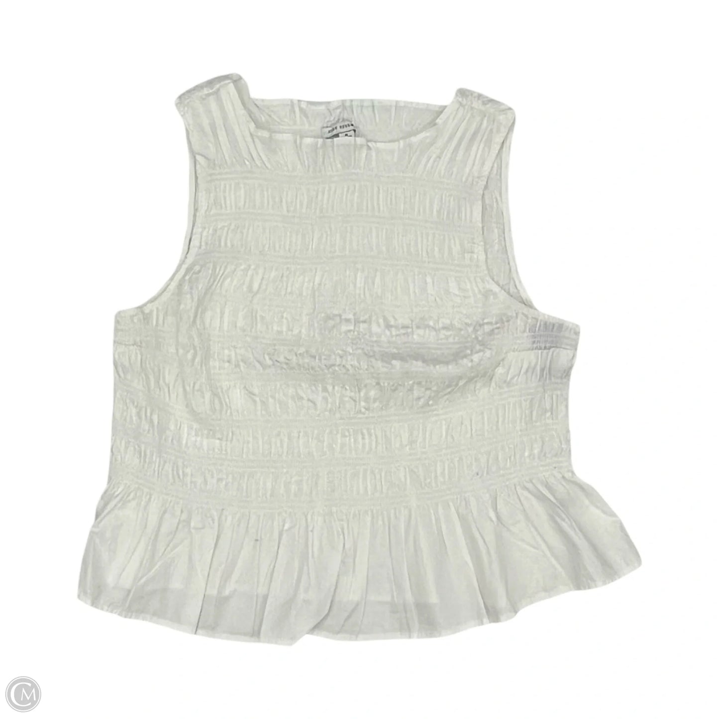 Blouse Sleeveless By Free Assembly In White, Size: Xl