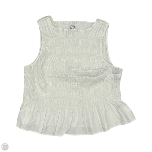 Blouse Sleeveless By Free Assembly In White, Size: Xl