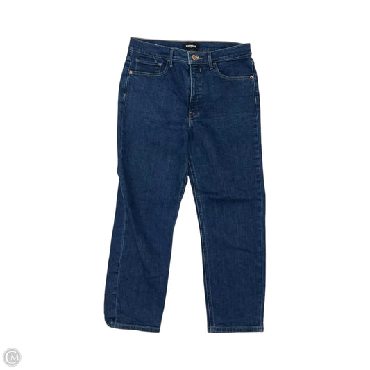 Jeans Straight By Express In Blue Denim, Size: 10