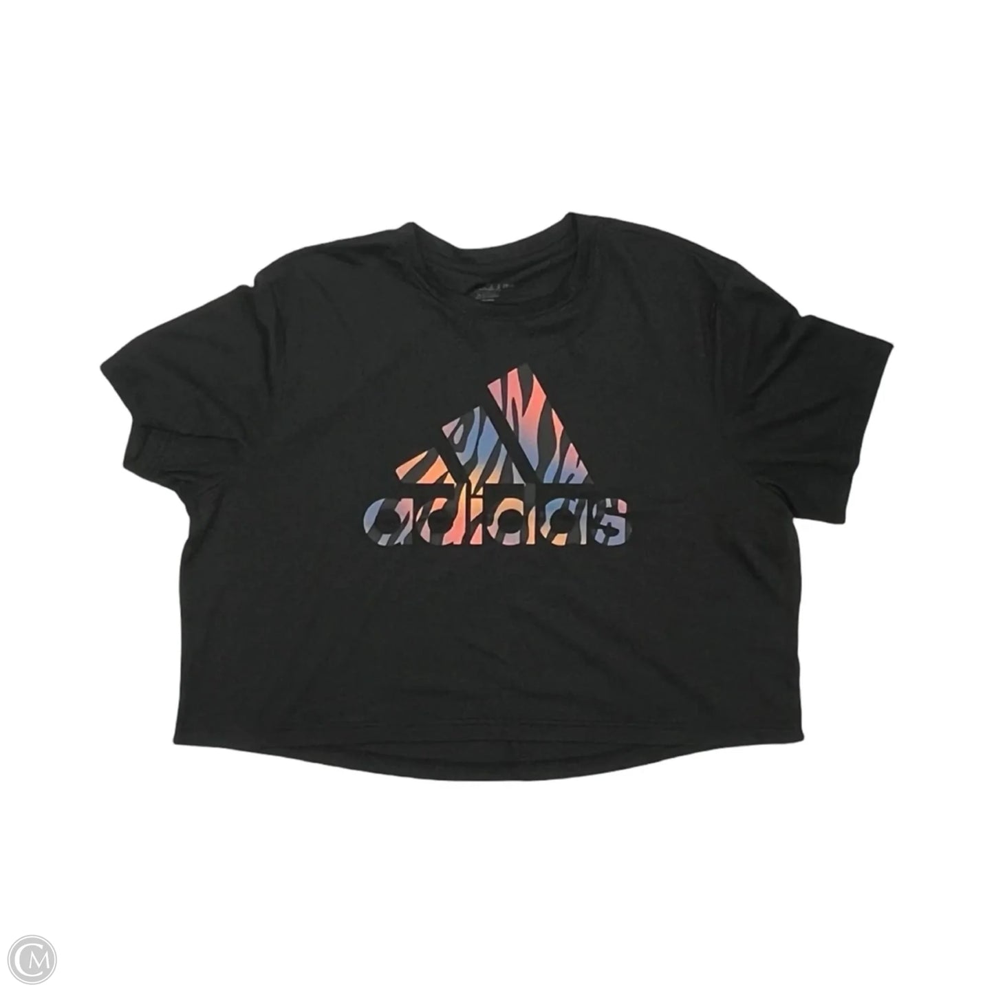 Athletic Top Short Sleeve By Adidas In Black, Size: Xl