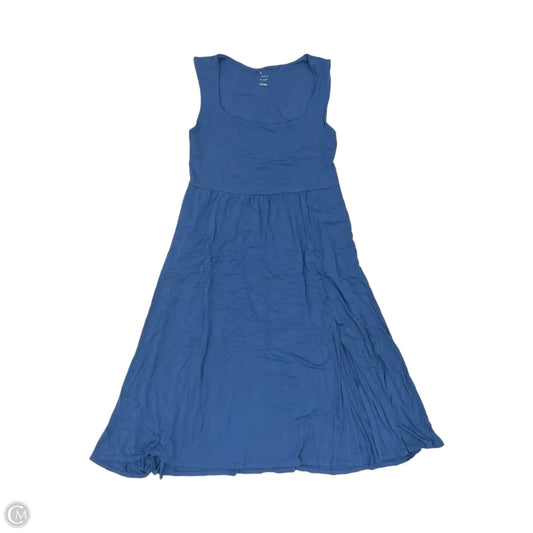 Dress Casual Midi By A New Day In Blue, Size: Large