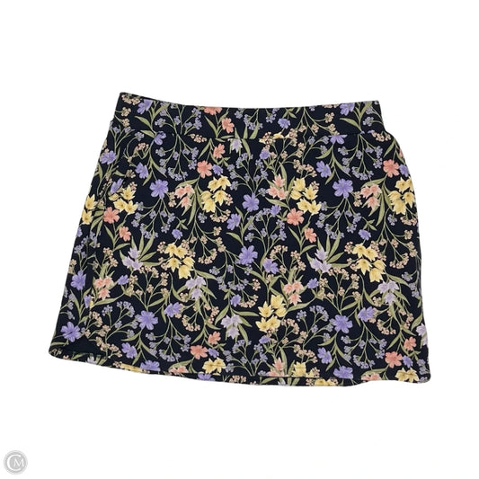 Skort By Croft And Barrow In Floral Print, Size: L