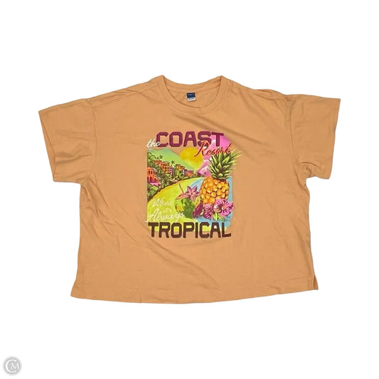 Top Short Sleeve By Old Navy In Orange, Size: Xl