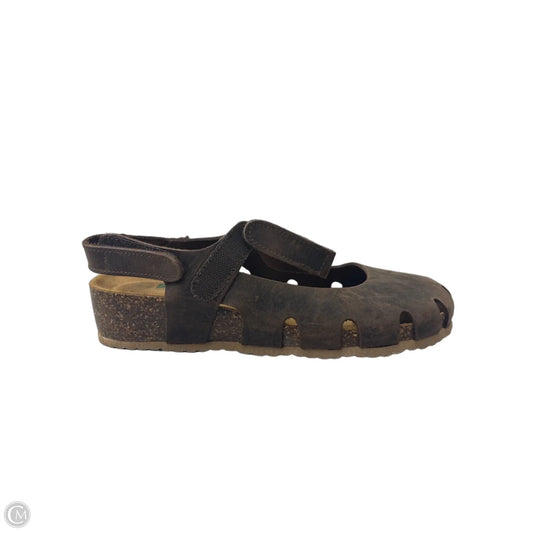 Sandals Heels Wedge By Cmc In Brown, Size: 8