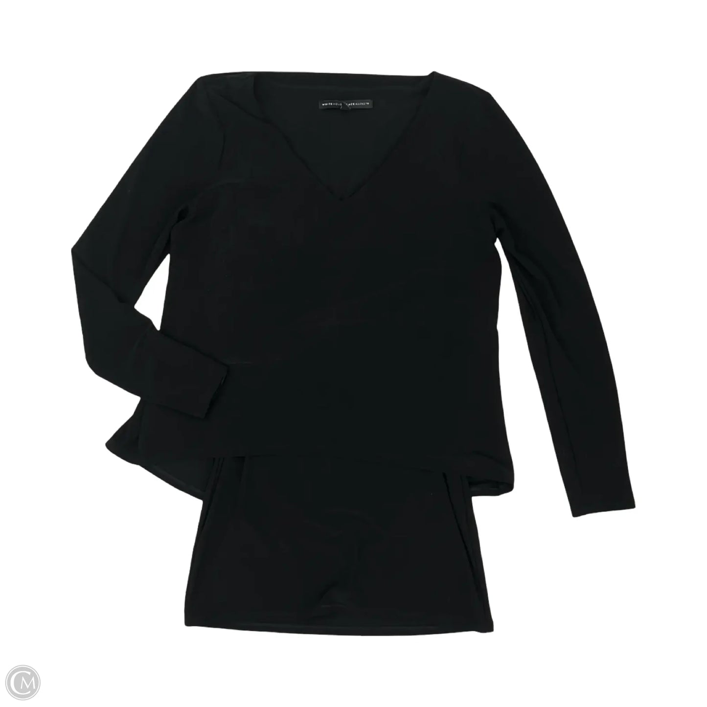 Tunic Long Sleeve By White House Black Market In Black, Size: S