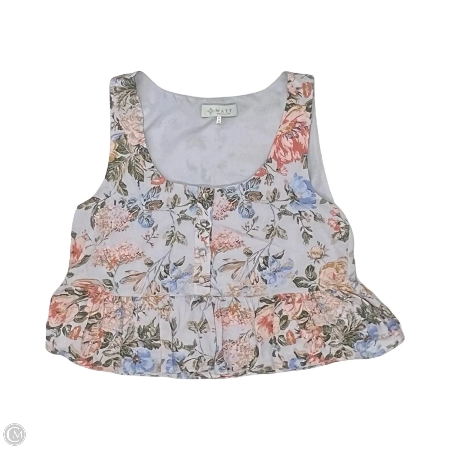 Blouse Sleeveless By Wayf In Floral Print, Size: S