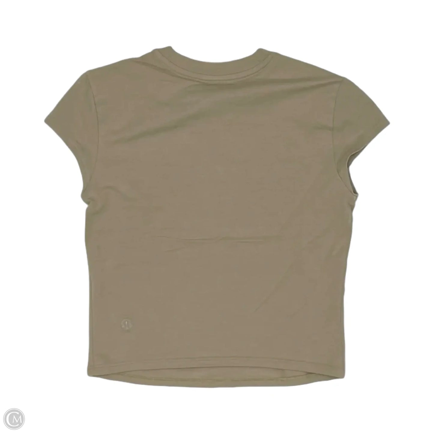 Athletic Top Short Sleeve By Lululemon In Tan, Size: Xs