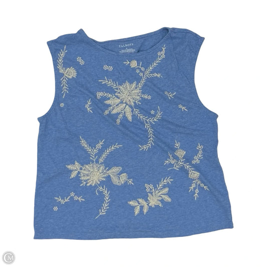 Top Sleeveless By Talbots In Blue, Size: Xl