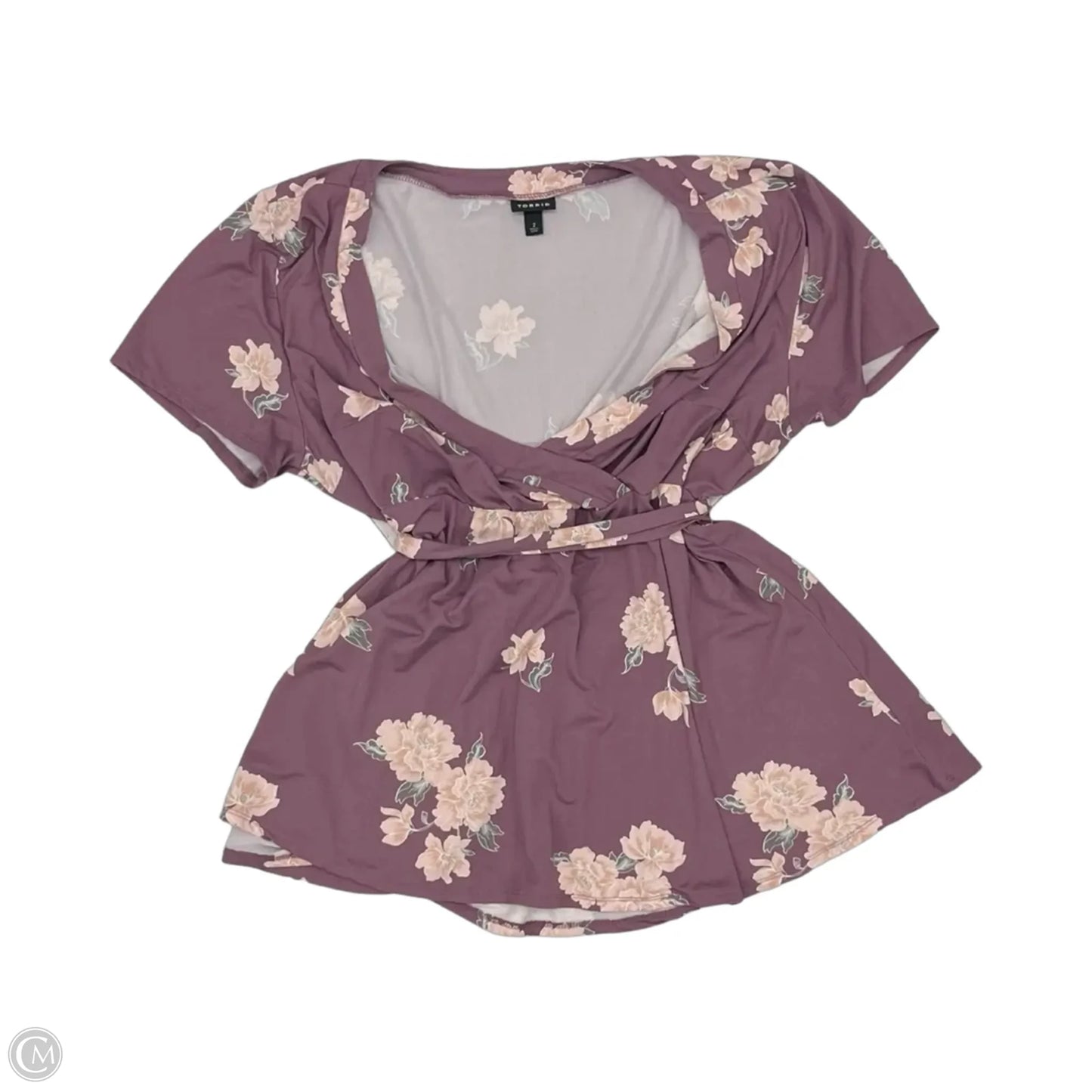 Top Short Sleeve By Torrid In Purple, Size: 2x