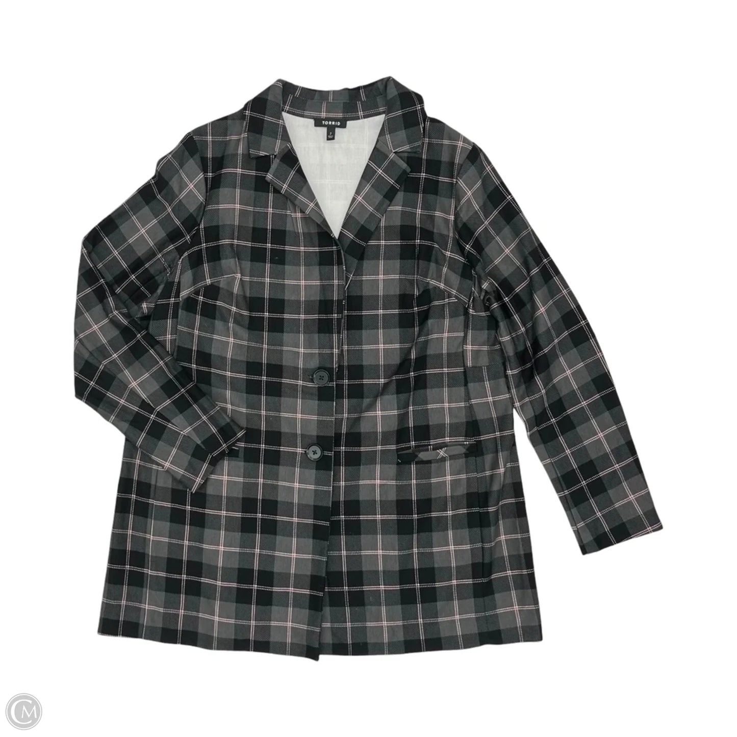 Blazer By Torrid In Black & Grey, Size: 2x