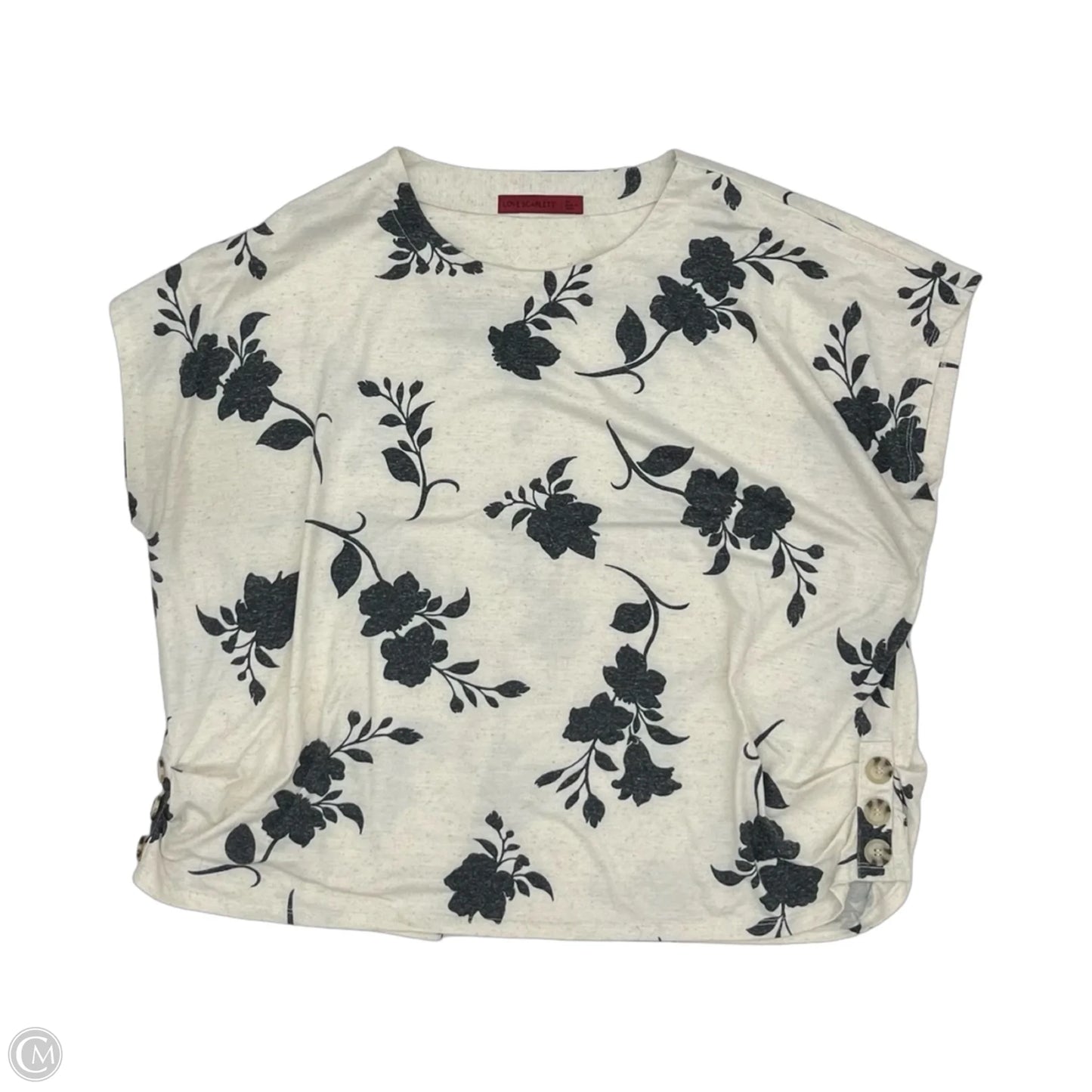 Top Sleeveless By Clothes Mentor In Black & Cream, Size: 3x