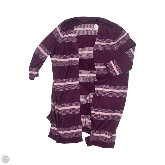 Sweater Cardigan By Lane Bryant In Purple, Size: 2x