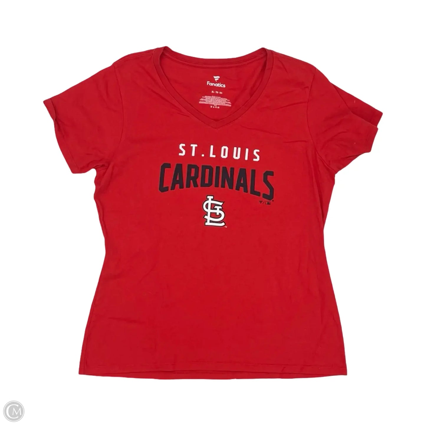 Athletic Top Short Sleeve By Fanatics In Red, Size: Xl