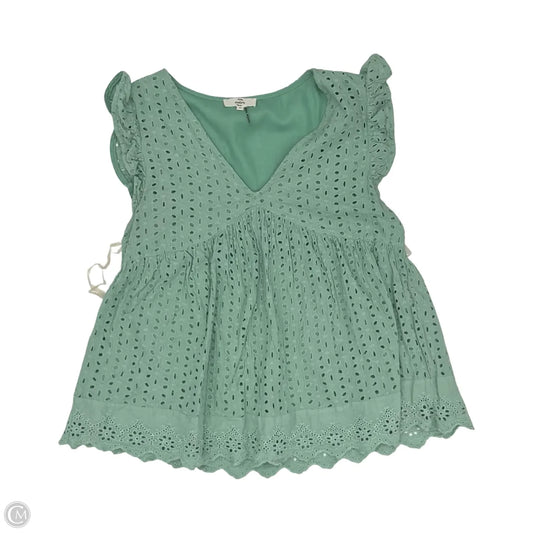 Blouse Sleeveless By Entro In Green, Size: S