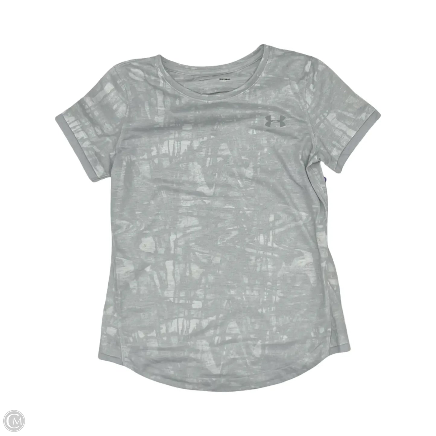 Athletic Top Short Sleeve By Under Armour In Grey, Size: Xs