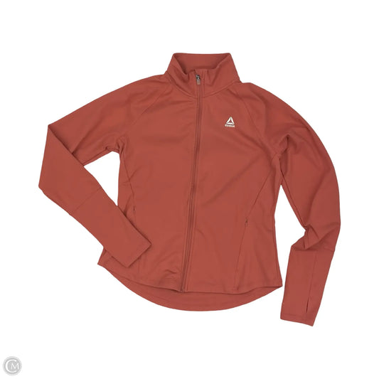 Athletic Jacket By Reebok In Pink, Size: M