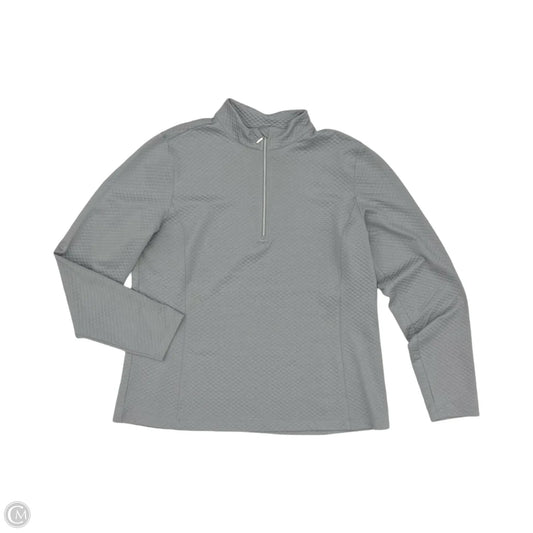 Athletic Top Long Sleeve Collar By Lady Hagen In Grey, Size: Xl