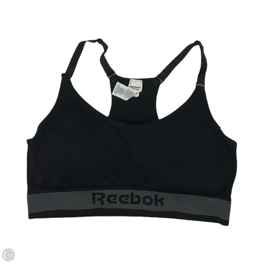 Athletic Bra By Reebok In Black, Size: Xl