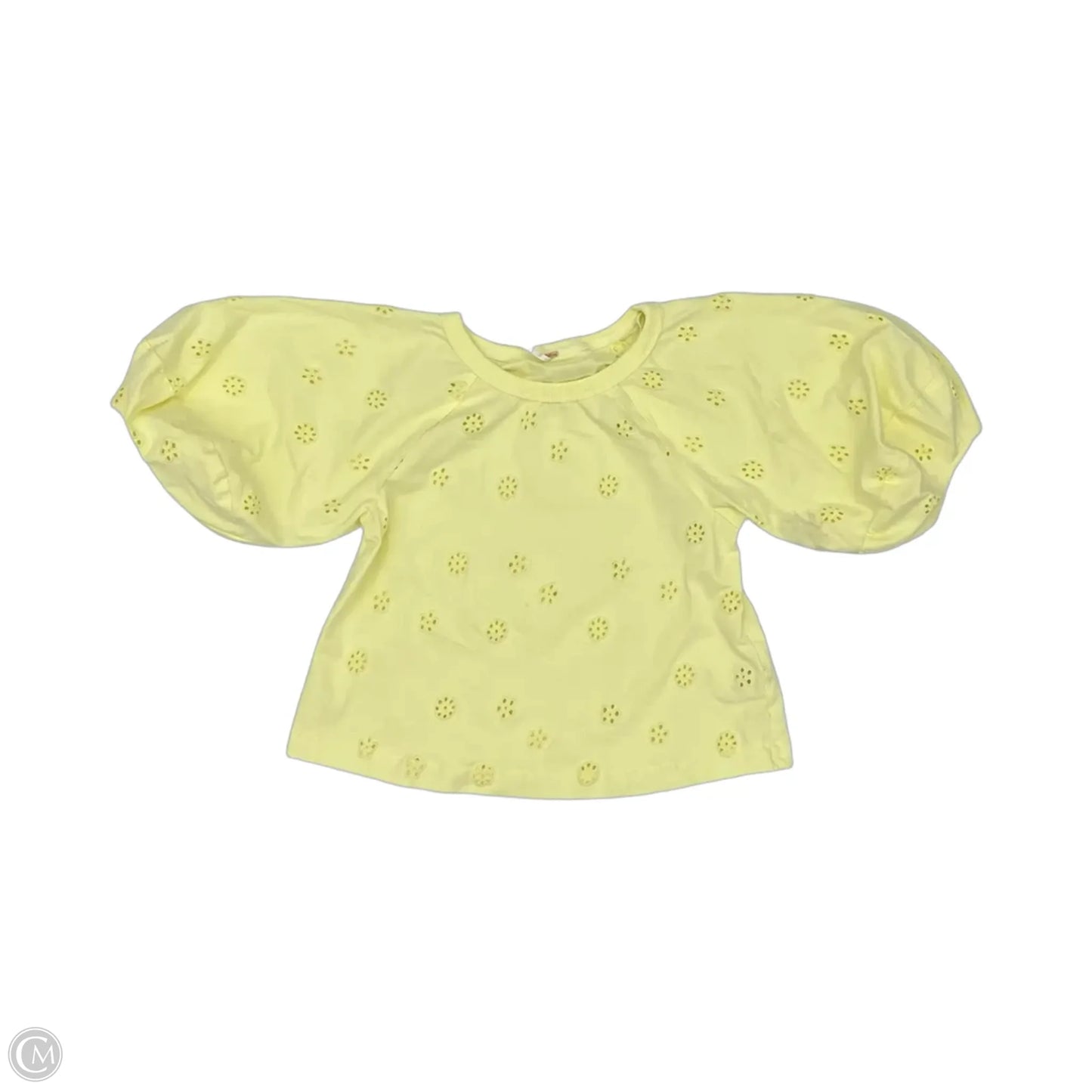 Blouse Short Sleeve By Free People In Yellow, Size: Xs
