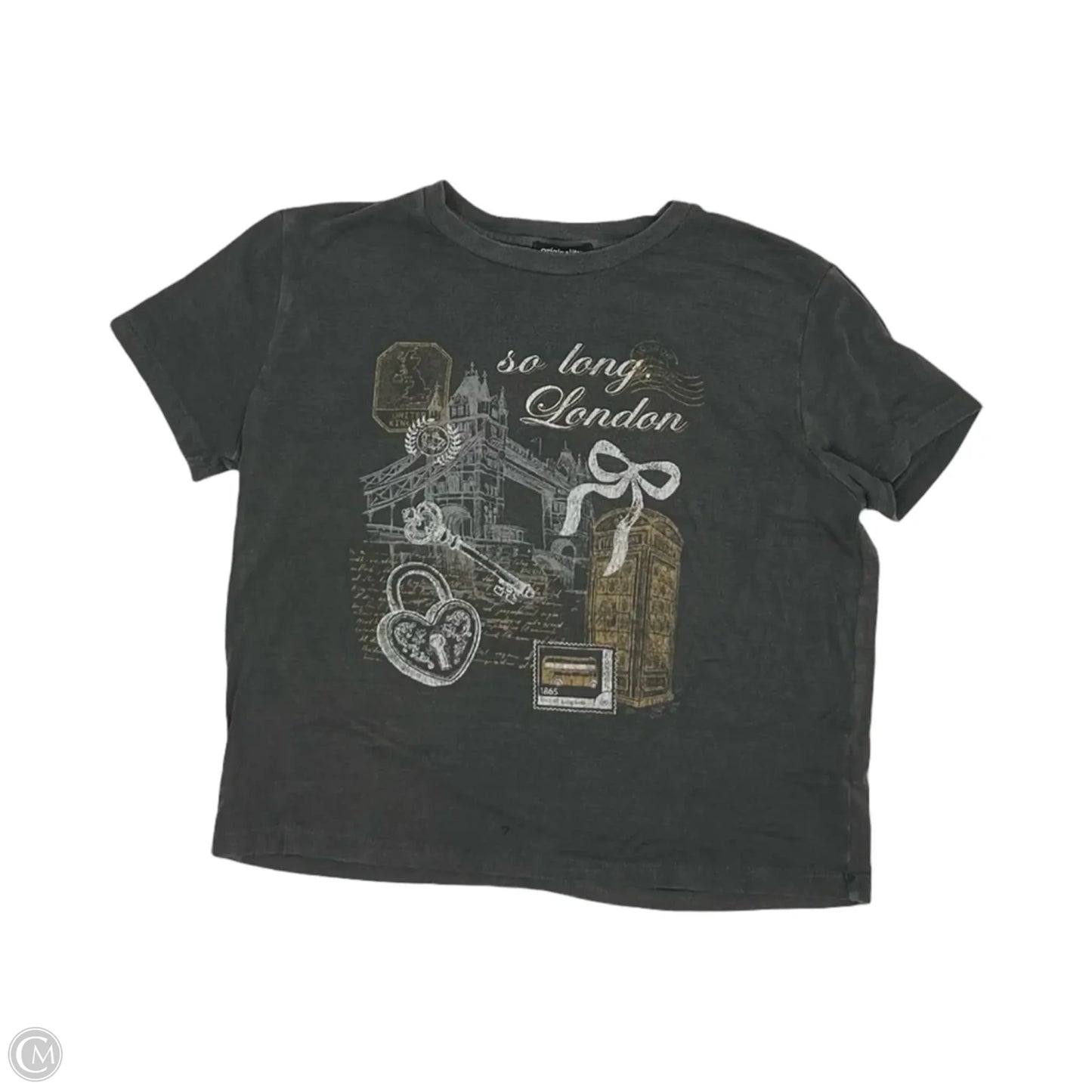 Top Short Sleeve By Originality In Grey, Size: Xs