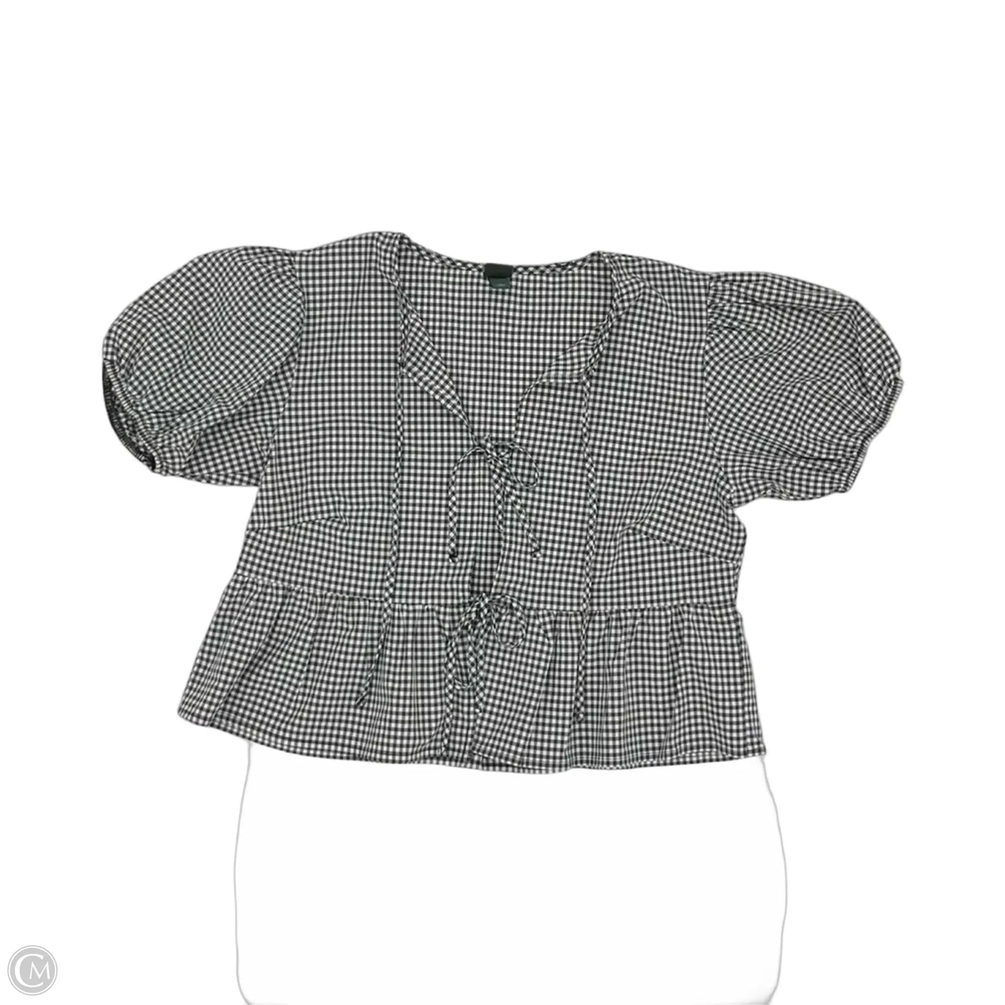 Blouse Short Sleeve By Wild Fable In Black & White, Size: Xs