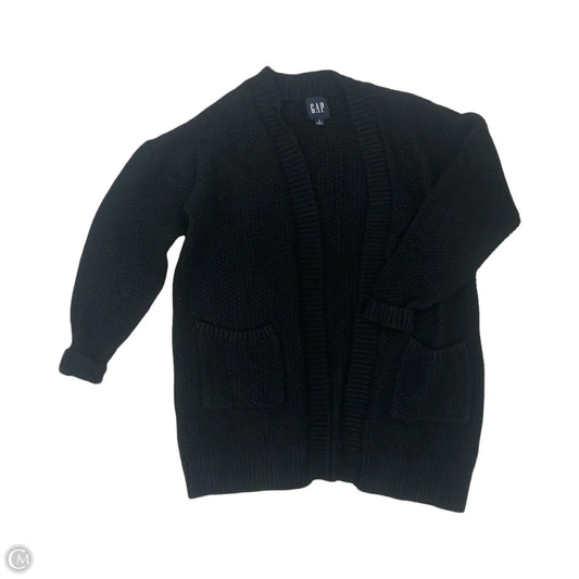 Sweater Cardigan By Gap In Black, Size: S
