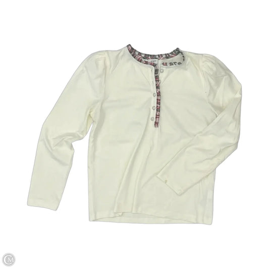 Top Long Sleeve By J. Crew In Cream, Size: S