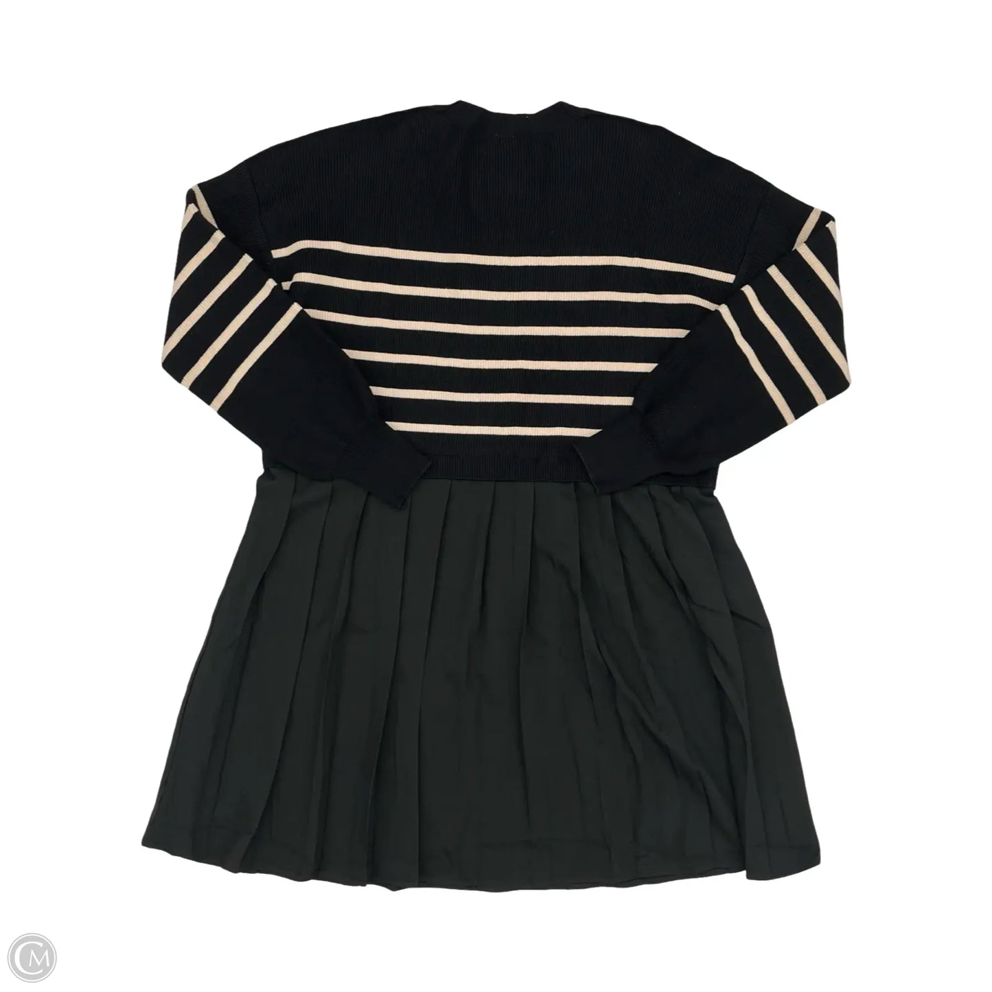 Dress Sweater By Cme In Black & Cream, Size: M